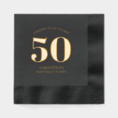 応援50歳50歳の誕生日パーティー 箔ナプキン (正面)