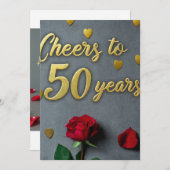 応援50素晴らしい年。 招待状 (正面/裏面)