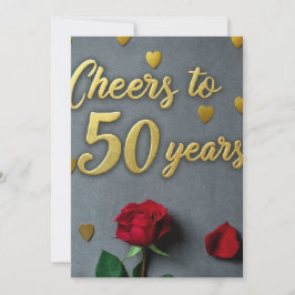 応援50素晴らしい年。 招待状