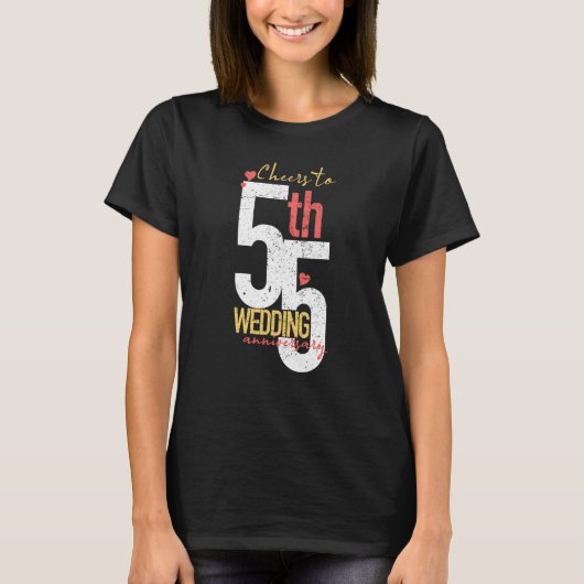 応援55年55周年結婚まで Tシャツ (正面)