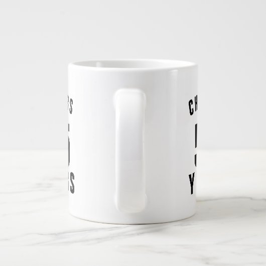 応援55誕生日マグギフト彼または彼女 ジャンボコーヒーマグカップ (裏面)