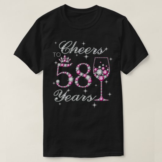 応援58年58番目の誕生日の装生まれ置、1 Tシャツ (デザイン正面)