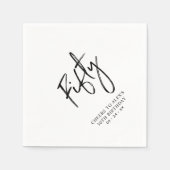 応援5 |大人モダン50歳の誕生日パーティー スタンダードカクテルナプキン (正面)