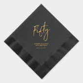 応援5 |大人モダン50歳の誕生日パーティー 箔ナプキン (右)