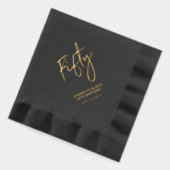 応援5 |大人モダン50歳の誕生日パーティー 箔ナプキン (左)