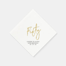 応援5 |大人モダン50歳の誕生日パーティーN スタンダードカクテルナプキン