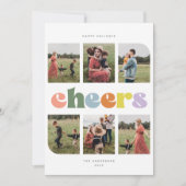 応援6フォトコラージクリスマスホリデーカード シーズンカード (正面)