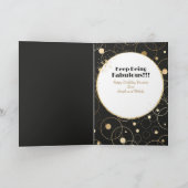 応援60はっきりしたGlam Woman Cartoon 60誕生日 カード (内部)