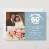 応援60周年記念結婚2写真へ 招待状 (正面)