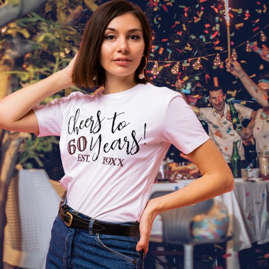 応援60年の女性の60番目の誕生日年Est. Tシャツ