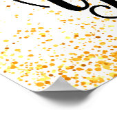 応援60年ゴールドエレガントフォイル誕生日 ポスター (角)