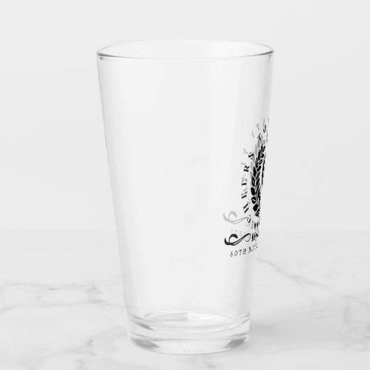 応援60年パーソナライズされた60誕生日 タンブラーグラス (右)