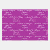 応援60年ピンクマゼンタ60周年 ラッピングペーパーシート (正面3)