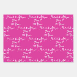 応援60年ピンクラベンダー60周年記念 ラッピングペーパーシート