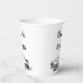 応援60年ヴィンテージ蒸気列車誕生日 紙コップ (右)