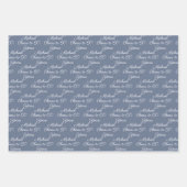 応援60年白黒番60誕生日 ラッピングペーパーシート (正面3)