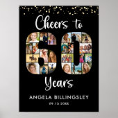 応援60年23写真番号切り出しコラージュ ポスター (正面)