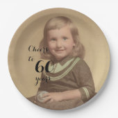 応援60年！フォト紙プレート ペーパープレート (正面)