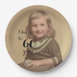 応援60年!フォト紙プレート ペーパープレート