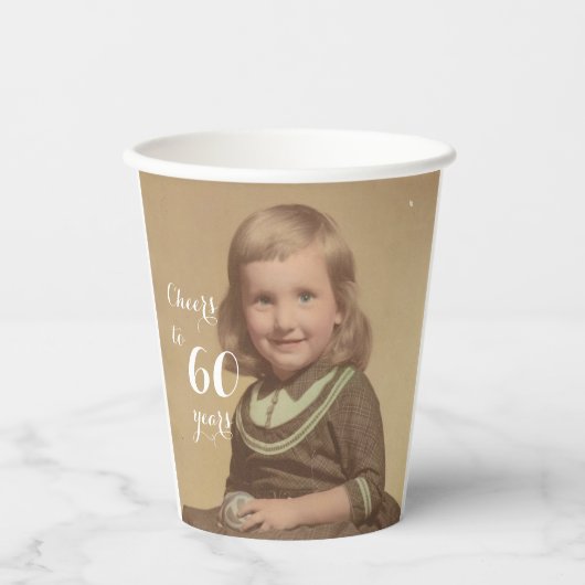 応援60年！写真 紙コップ (正面)