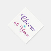 応援60歳の誕生日パーティーペーパーナプキン スタンダードカクテルナプキン (角)