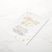 応援60歳の誕生日パーティー 箔招待状 (回転した状態)