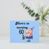 応援60誕生日Tシャツとギフト ポストカード (スタンド正面)