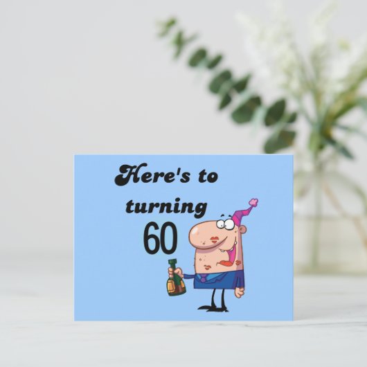 応援60誕生日Tシャツとギフト ポストカード (スタンド正面)