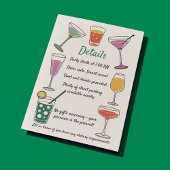 応援60!カクテルカラフルをテーマにした60誕生 招待状