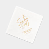 応援60 - 5 | 65歳モダン誕生日パーティー 箔ナプキン (左)