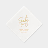 応援60 - 5 | 65歳モダン誕生日パーティー 箔ナプキン (右)