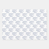 応援65年ネイビーブルー65誕生日 ラッピングペーパーシート (正面2)