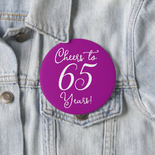 応援65年ピンクの誕生日パーティー 缶バッジ