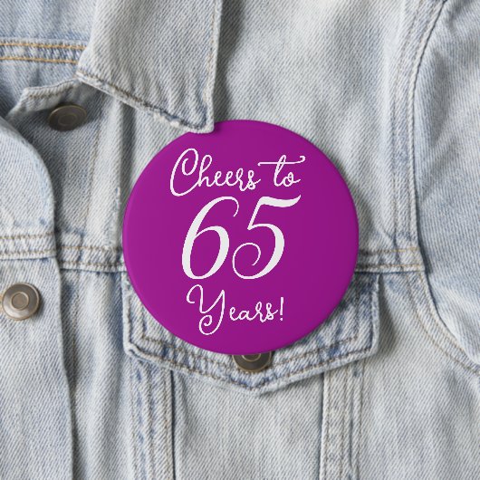 応援65年ピンクの誕生日パーティー 缶バッジ (インサイチュ)