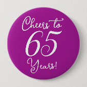 応援65年ピンクの誕生日パーティー 缶バッジ (正面)