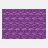 応援65年ピンクマゼンタ65誕生日 ラッピングペーパーシート (正面3)