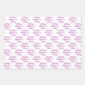 応援65年ピンクマゼンタ65誕生日 ラッピングペーパーシート (正面2)