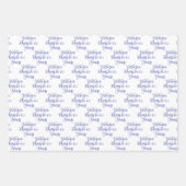 応援65年ピンクラベンダー65誕生日 ラッピングペーパーシート (正面2)