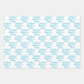 応援65年ブルー王室のマリン65誕生日 ラッピングペーパーシート (正面2)