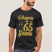 応援65歳のクイーンキュート65th誕生日Pa Tシャツ (正面)