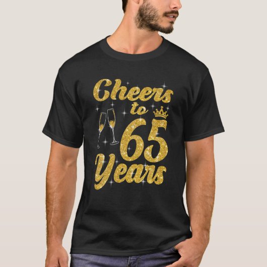 応援65歳のクイーンキュート65th誕生日Pa Tシャツ (正面)