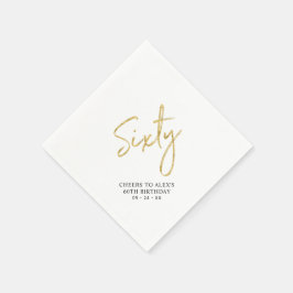 応援6 |大人モダン60歳の誕生日パーティーNa スタンダードカクテルナプキン
