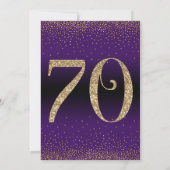 応援70年のサプライズ誕生日パーティー、紫 招待状 (裏面)