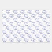 応援70年ピンクラベンダー70誕生日 ラッピングペーパーシート (正面2)