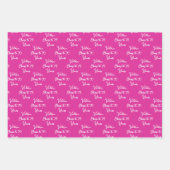 応援70年ピンクラベンダー70誕生日 ラッピングペーパーシート (正面)