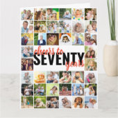 応援70年フォトコラージュ70誕生日 カード (正面)
