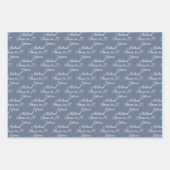 応援70年白黒番70誕生日 ラッピングペーパーシート (正面3)