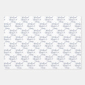 応援70年白黒番70誕生日 ラッピングペーパーシート (正面2)