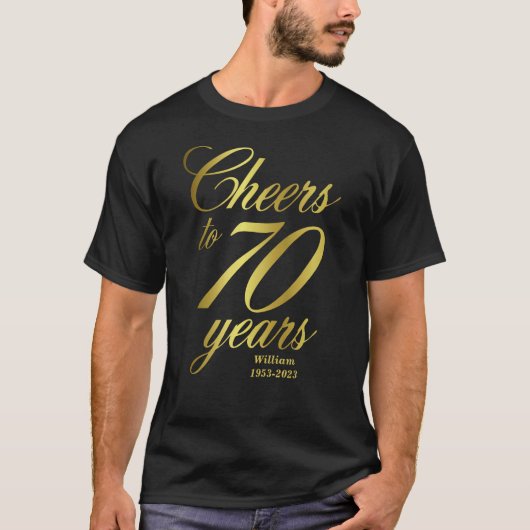 応援70年70誕生日 Tシャツ (正面)