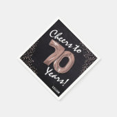 応援70年!70誕生日 スタンダードカクテルナプキン (角)